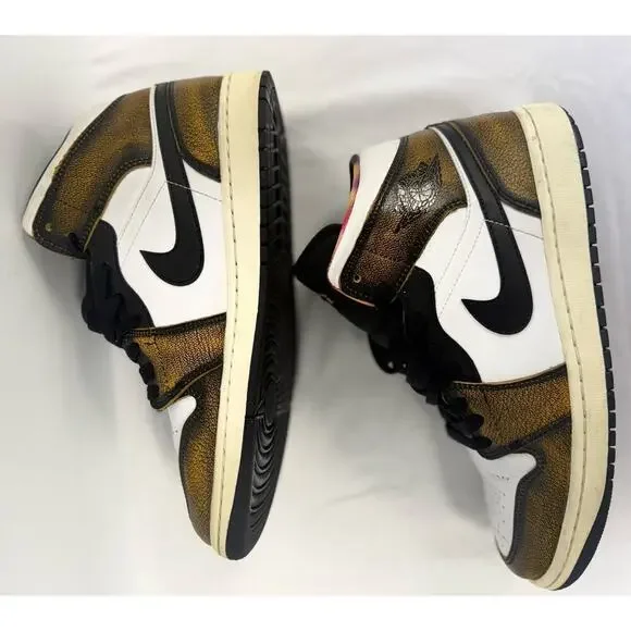 Air Jordan 1 Mid SE Black/Taxi-White-Sail – Size 10M – - Picture 3 of 8